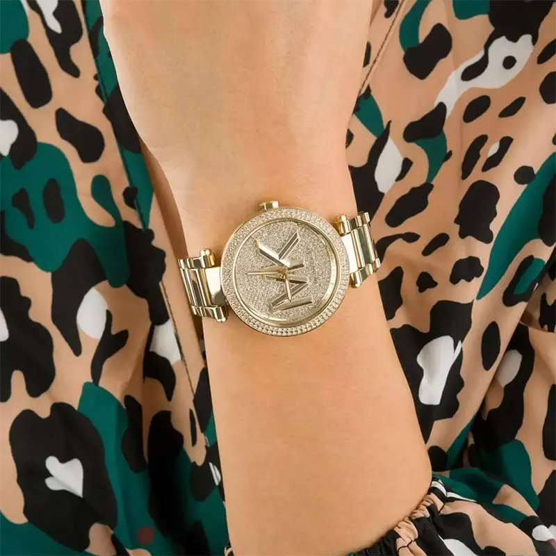 Michael Kors Parker Gold-tone Dial Casual Ladies Watch- MK7283